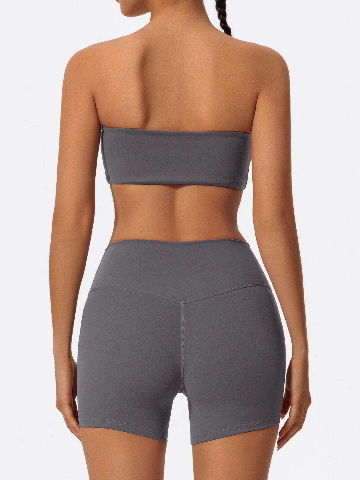 ACTIVE WEAR BANDEAU & SHORTS SET